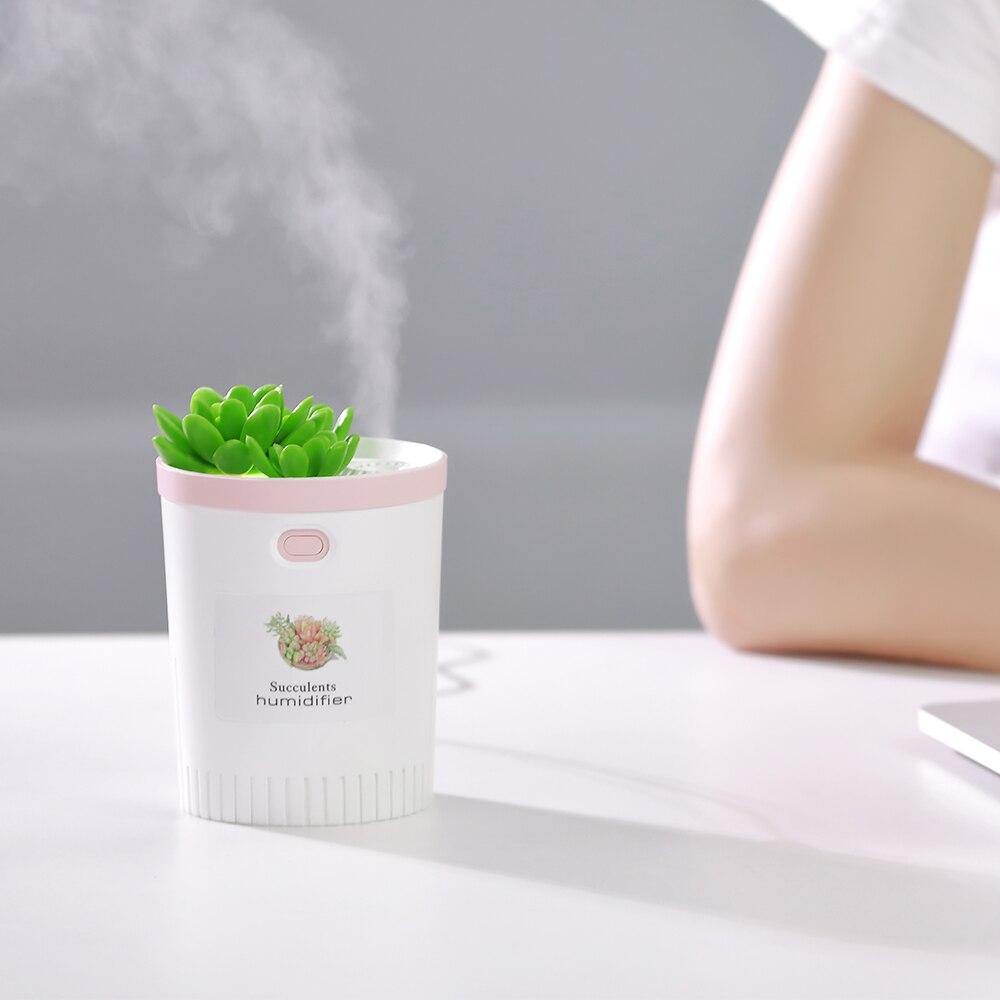 Mini Succulent USB Humidifier White | Sage & Sill