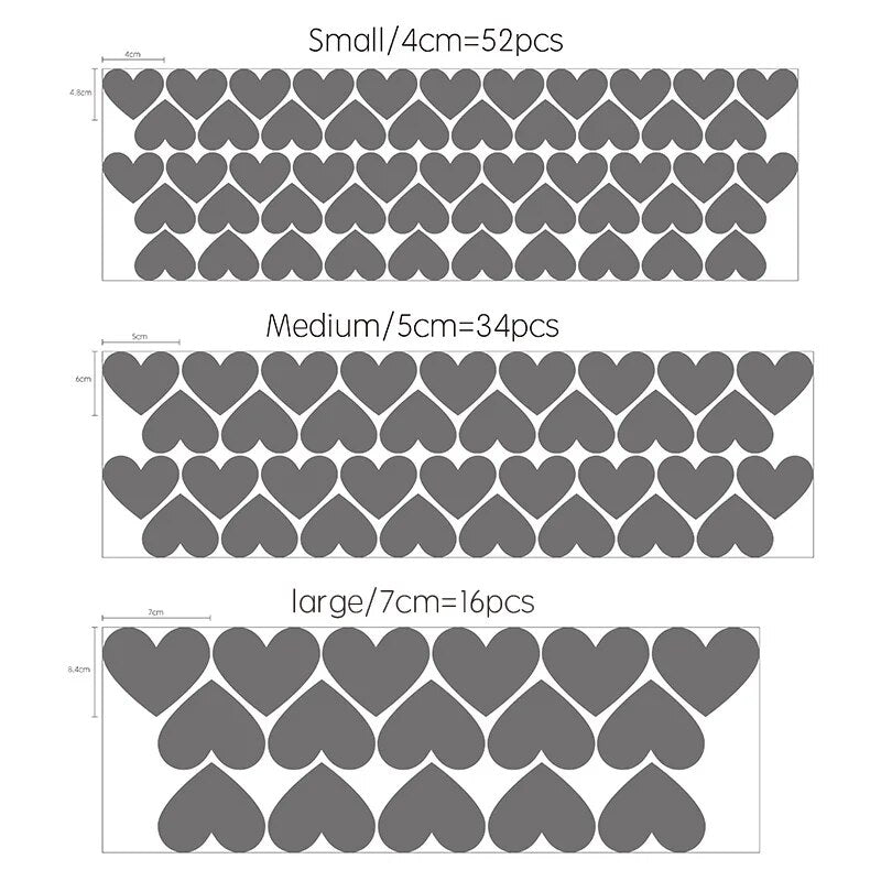 لاصقات جدارية زخرفية لغرفة البنات بأشكال قلوب ذهبية لتزيين غرف الأطفال