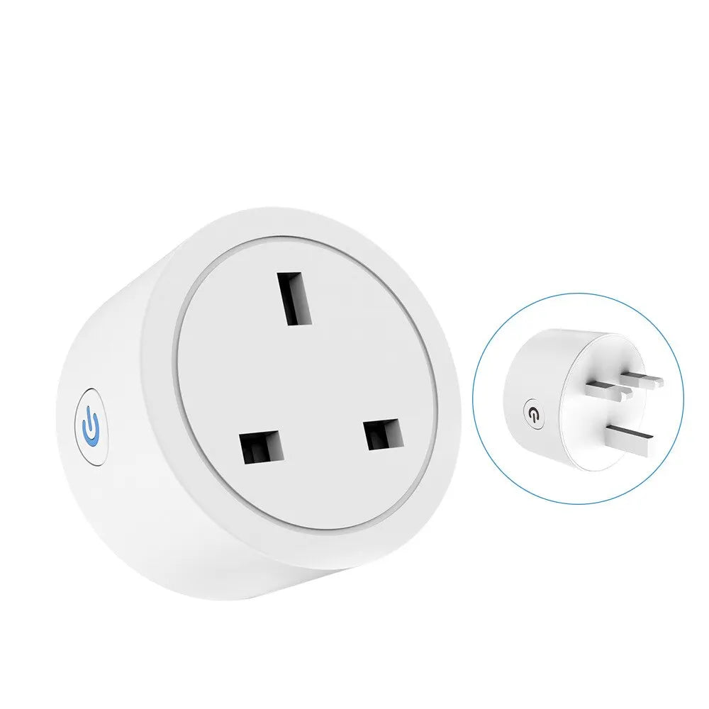 Smart WiFi 20A UK Mini Plug - التحكم الصوتي ومراقبة الطاقة مع Tuya وGoogle Home وتكامل Alexa