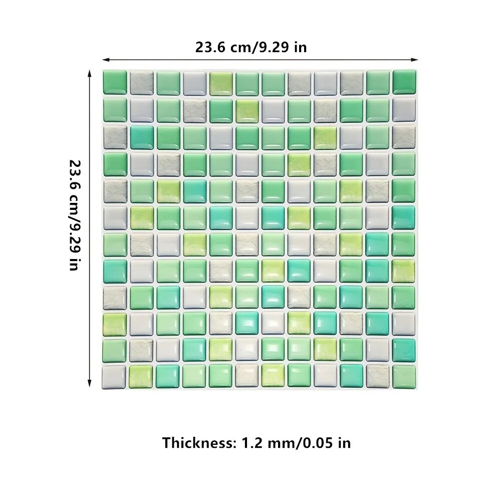 بلاط حائط موزاييك لاصق ذاتي 3D لصق سهل لتزيين المطبخ والحمام