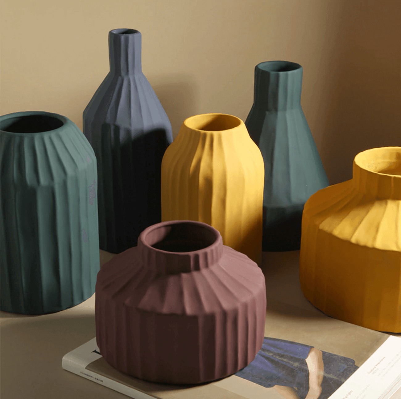 Isabel Textured Ceramic Vases