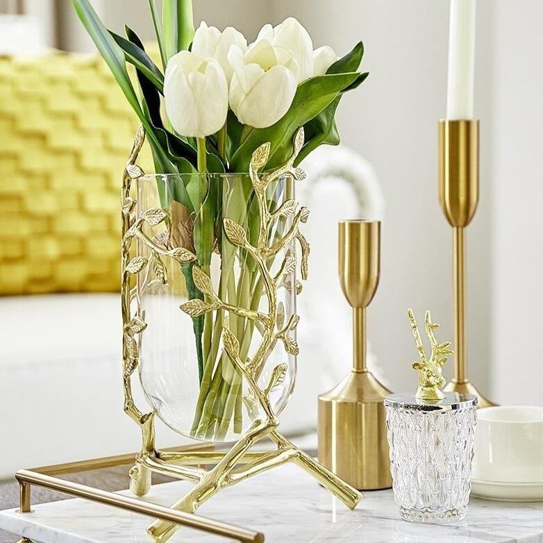 Golden Leaf Vase