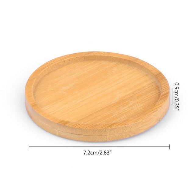 Natural Bamboo Planter Saucer Trays Circle / Small | Sage & Sill