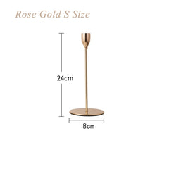 حاملات الشموع المعدنية الرومانسية بتصميم نوردic الذهبي